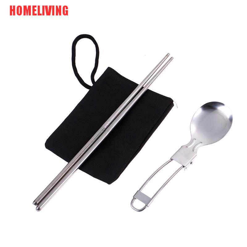 1 Bộ Dao Muỗng Nĩa Du Lịch Gấp Gọn Tiện Lợi