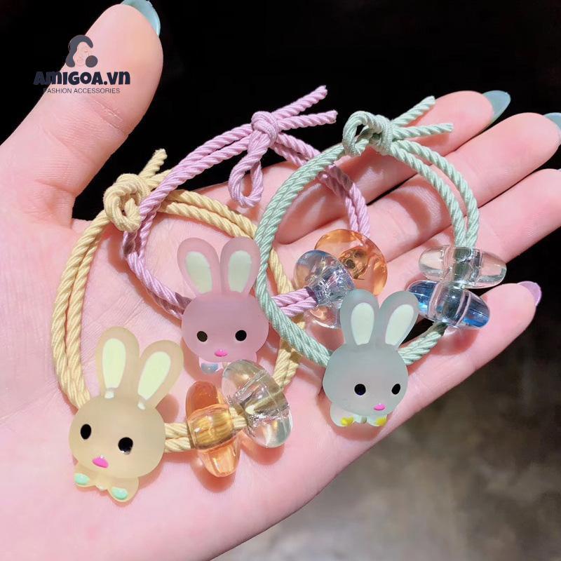 ✨✨Dây cột tóc cao su co giãn họa tiết dễ thương đơn giản phong cách Hàn Quốc dành cho trẻ em