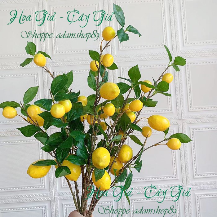 Cành Quả Chanh Giả - Cành To 10 Quả Decor Trang Trí Nhà Cửa