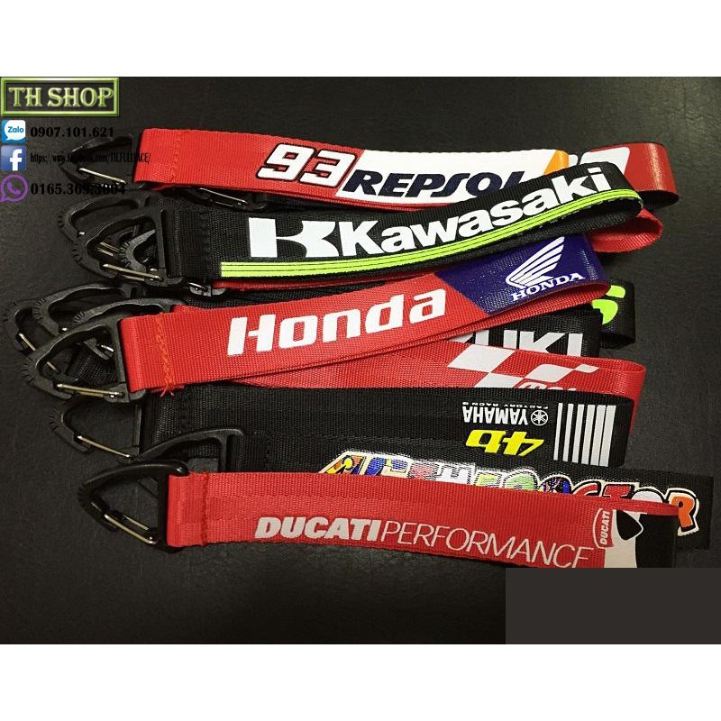 Móc khoá dây vải thể thao đeo balo móc khoá xe