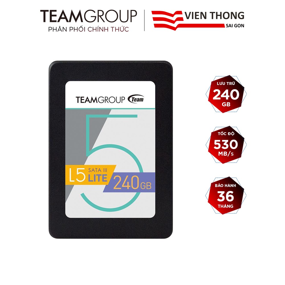 Ổ cứng SSD Team Group L5 LITE 240GB 2.5" 7mm Sata III - Hãng phân phối chính thức