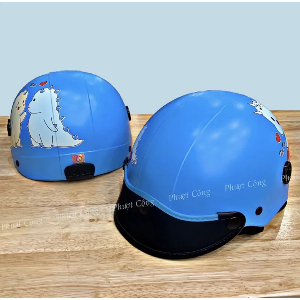 Mũ Bảo Hiểm 1/2 Nhiều Màu Tem Siêu Hot