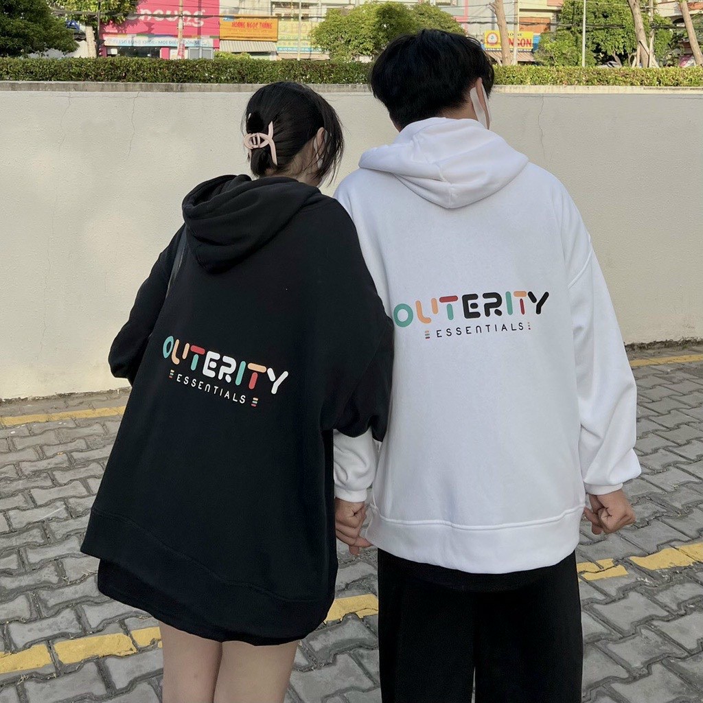 Áo khoác hoodie nữ  OUTERITY full zip vải nỉ có mũ nón form rộng ulzzang dễ thương hợp thời trang | BigBuy360 - bigbuy360.vn