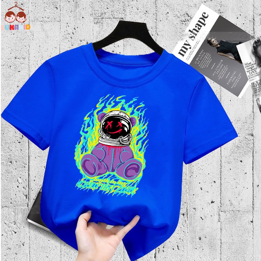 Áo thun hình gấu comfoat Bé trai và gái.áo cho bé từ 6kg-30kg.AL54.