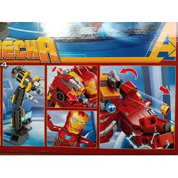 Lắp Ráp Xếp Hình Mô Hình Robot Hulkbuster Iron Man Người Sắt MK44 568 Khối - Đồ Chơi Trẻ Em