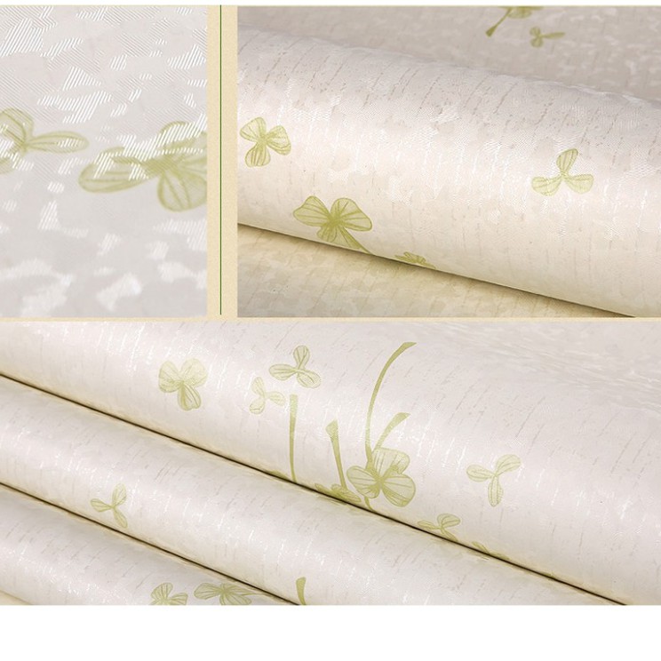 Cuộn 10m giấy dán tường hao ba cánh xanh khổ rộng 45cm