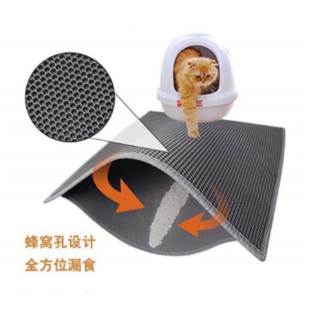 Thảm lót chống văng cát cho mèo - Có khe lấy cát