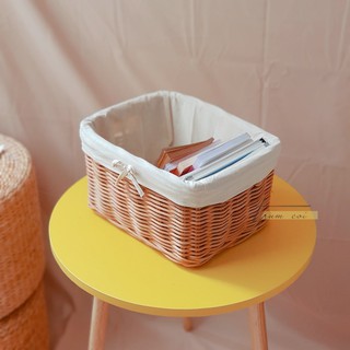 Khay mây đựng đồ trang điểm/sách báo