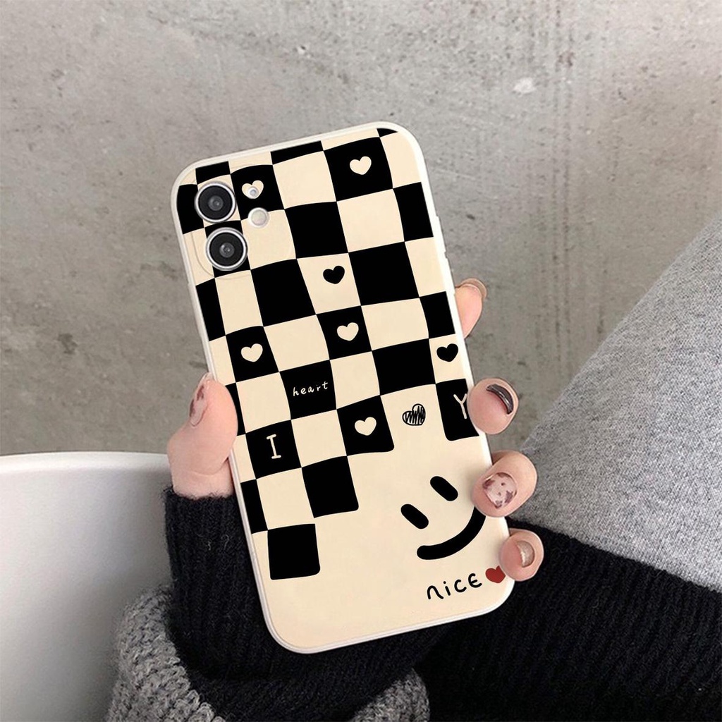 Ốp iPhone viền vuông cute dễ thương T30