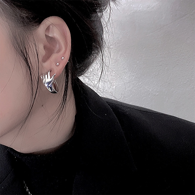 Khuyên Tai Hình Móng Vuốt Năm Ngón Tay Phong Cách Thời Trang Unisex F774