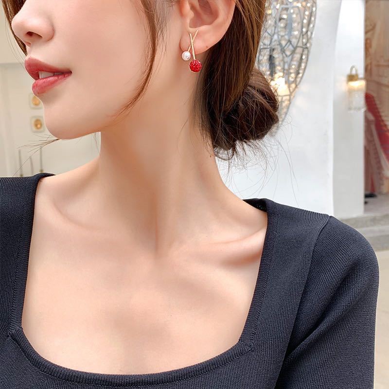 Bông Tai Khuyên Tai Đính Đá Thiết Kế Độc Đáo UMI E464