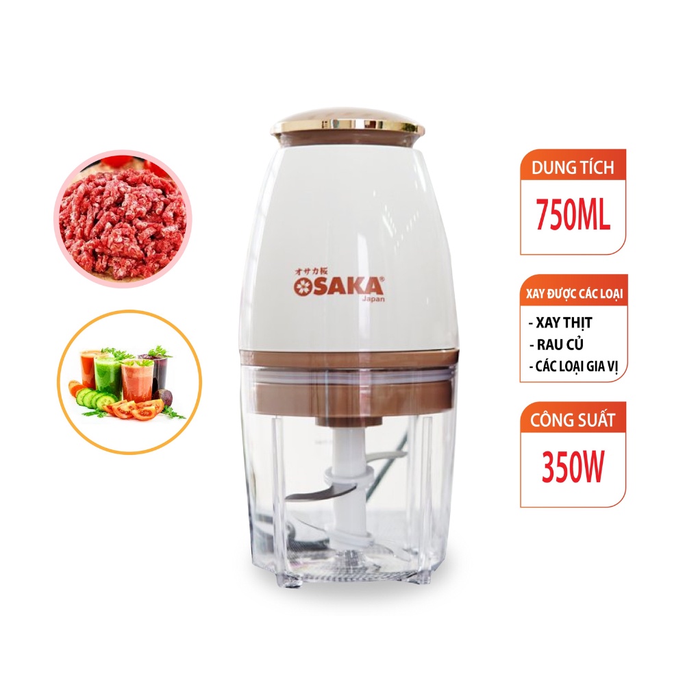 Máy Xay Sinh Tố Xay Thịt Cá Xay Đá Chính Hãng Osaka Dung Tích 700ml Bảo Hành 12 Tháng