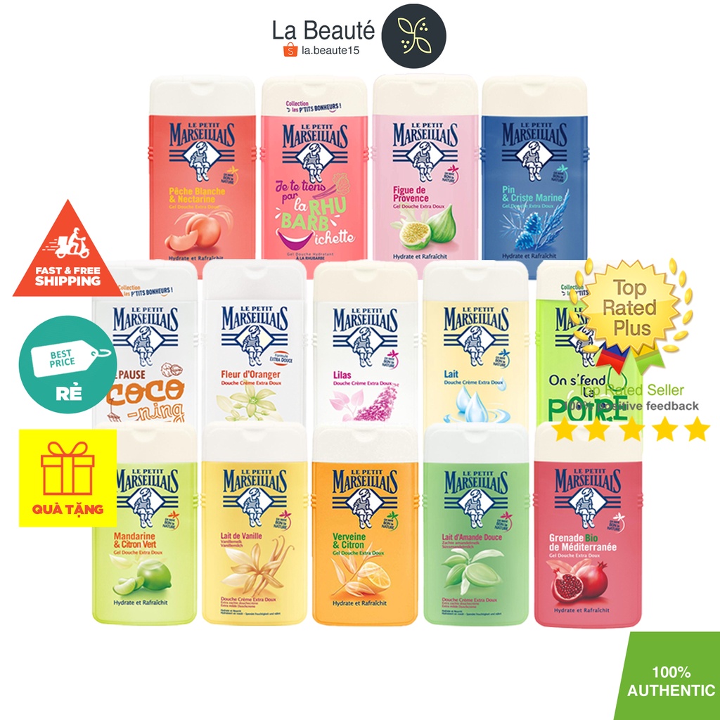 Le Petit Marseillais Gel  Extra Doux - Sữa Tắm Chiết Xuất Thảo Mộc 250ml