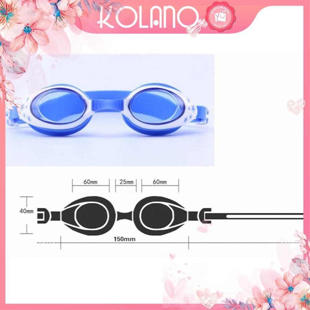 Kính bơi trẻ em KOLANO chống mờ tặng kèm mũ bơi, bịt mũi, bịt tai cho bé bơi lội SS-001016 [Tặng ngoáy tai có đèn]