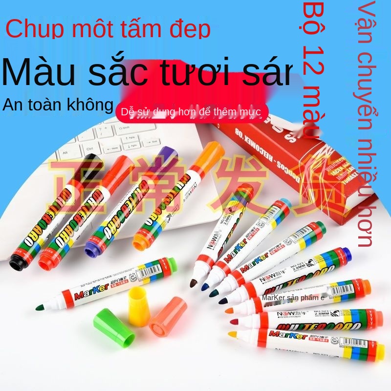 Gửi tẩy bút bảng trắng Có thể thêm 12 màu Mực viết trẻ em trắng, mầm non xóa được, an toàn và không độc hại