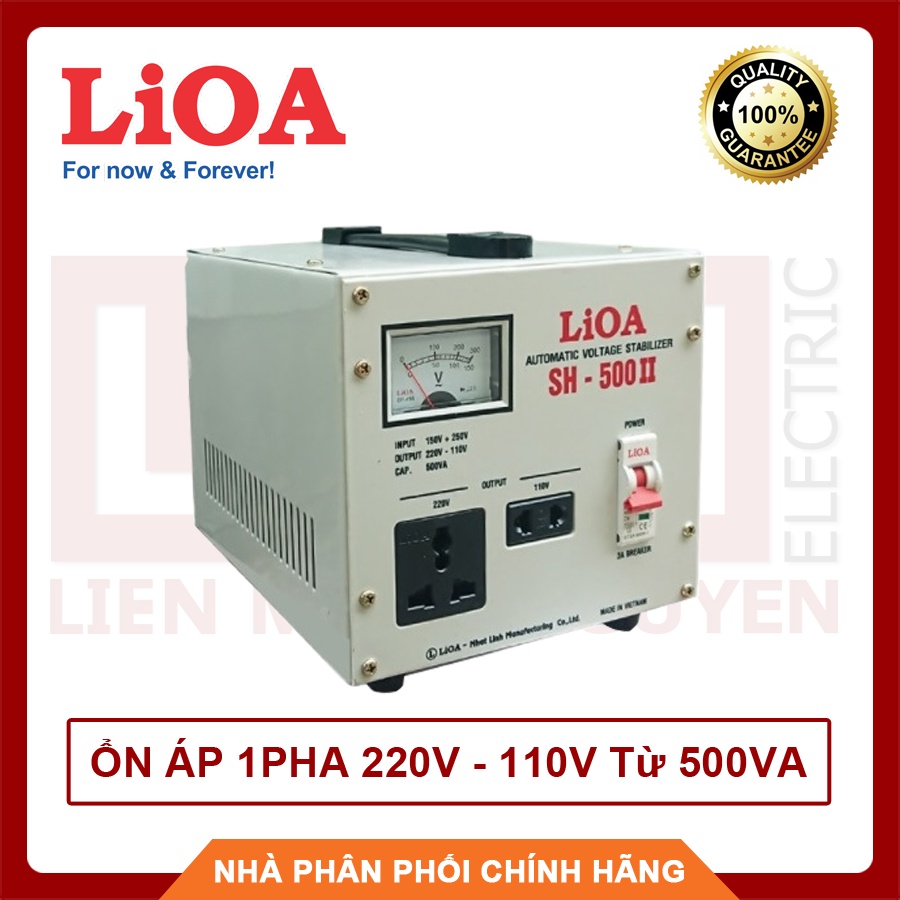 LIOA Ổn áp 1 pha 220V - 110V Từ 500VA Hàng Việt Nam, chất lượng cao - BH 12 Tháng