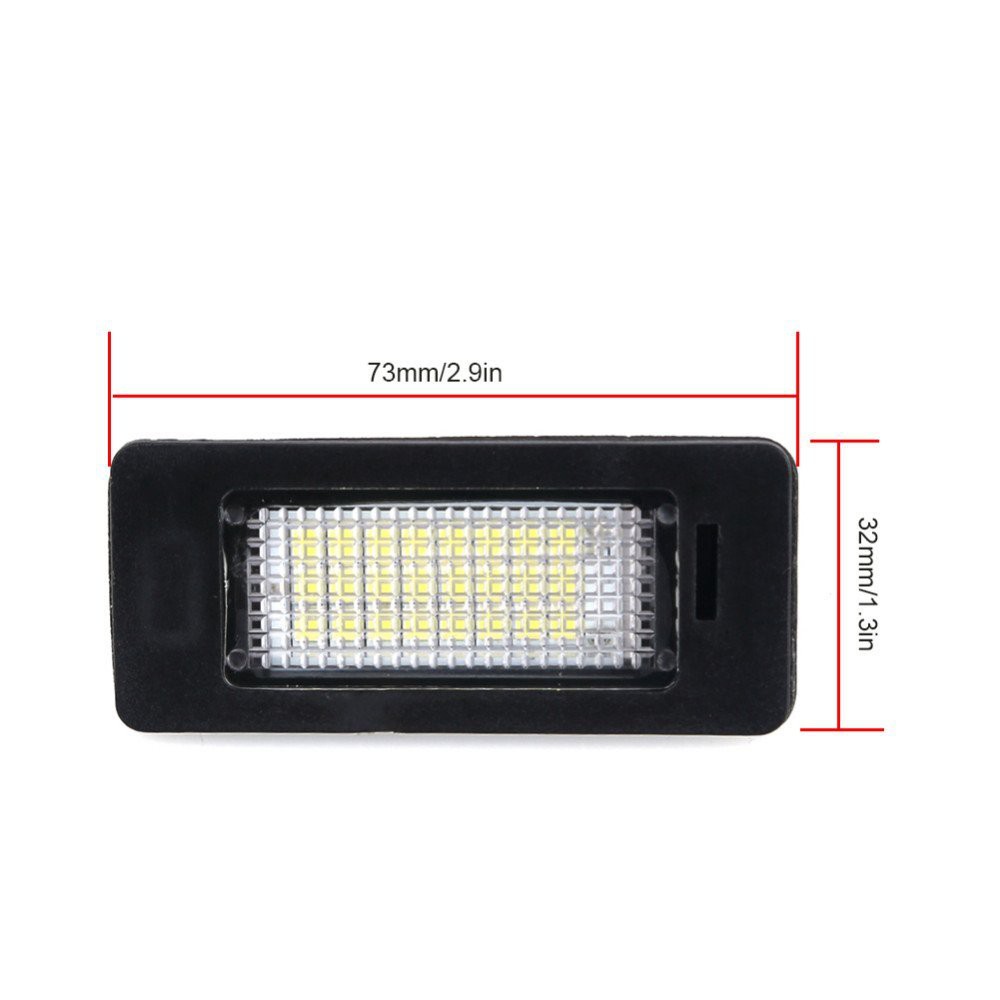 Bộ 2 Đèn Led Ánh Sáng Trắng Gắn Biển Số Xe Hơi BMW 1 3 5 X Series Error Free 3W 24 Led X5 X6 M3 E39 E60 E70 E82 E90 E92
