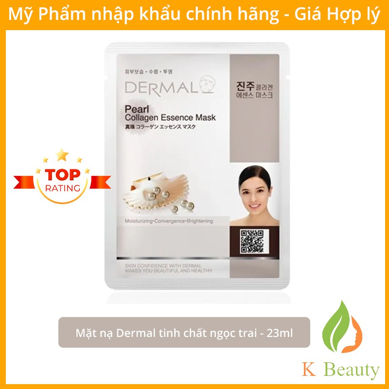 Mặt Nạ Dưỡng Da tinh chất Ngọc Trai - Dermal Perl Collagen Essence Mask 23g - Hàn Quốc