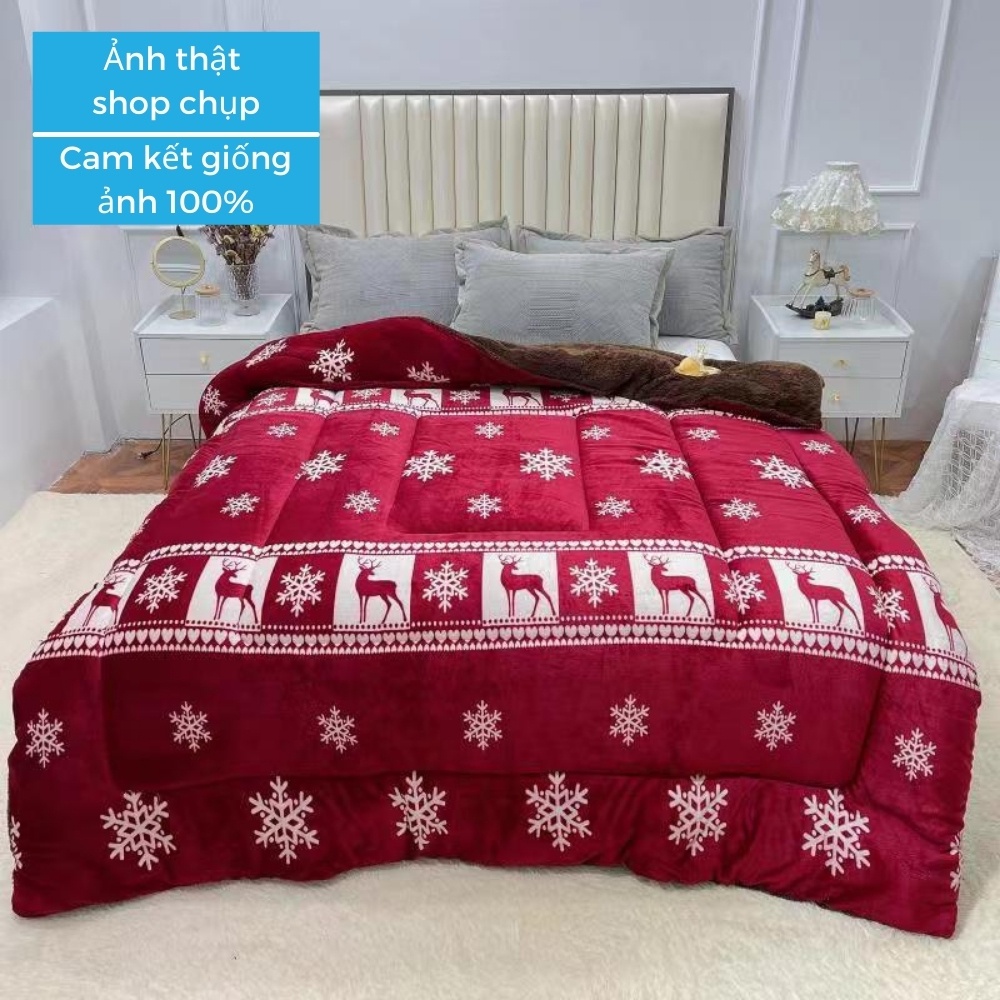 Chăn lông cừu dày yuki Nhật Bản siêu ấm, Mền lông cừu blanket 4kg 2021 - Otama Bedding