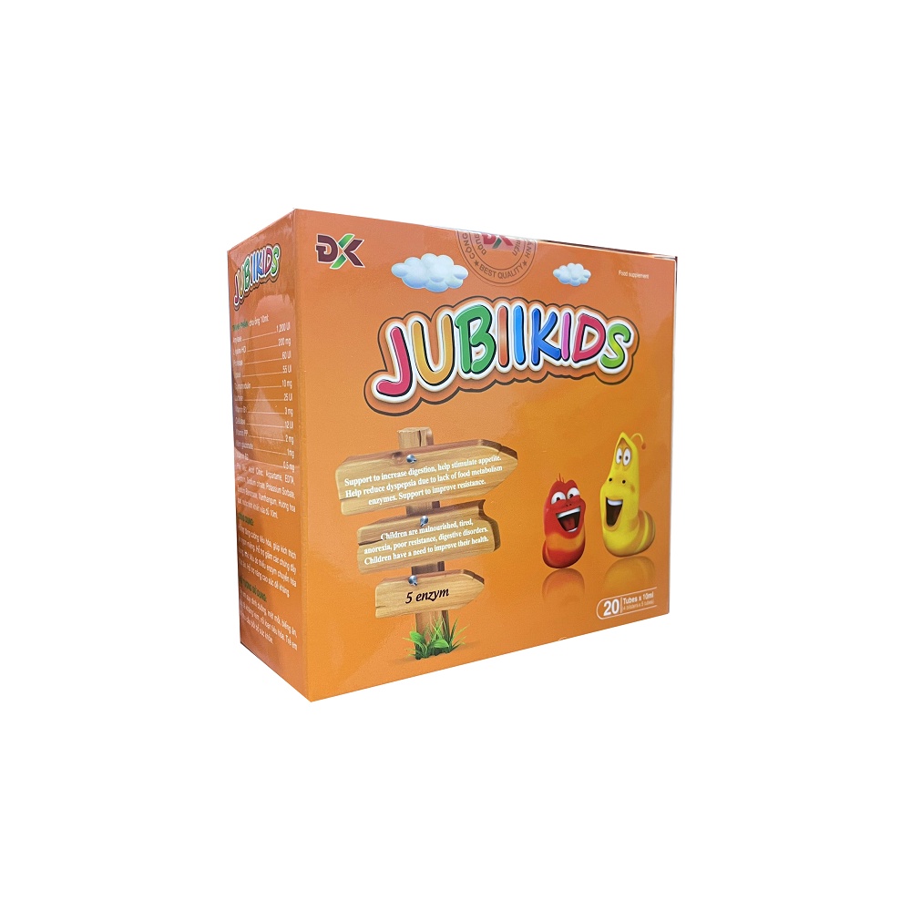 Ống uống hỗ trợ tiêu hóa Jubiikids ĐK chống suy dinh dưỡng cho trẻ nhỏ hộp 20 ống