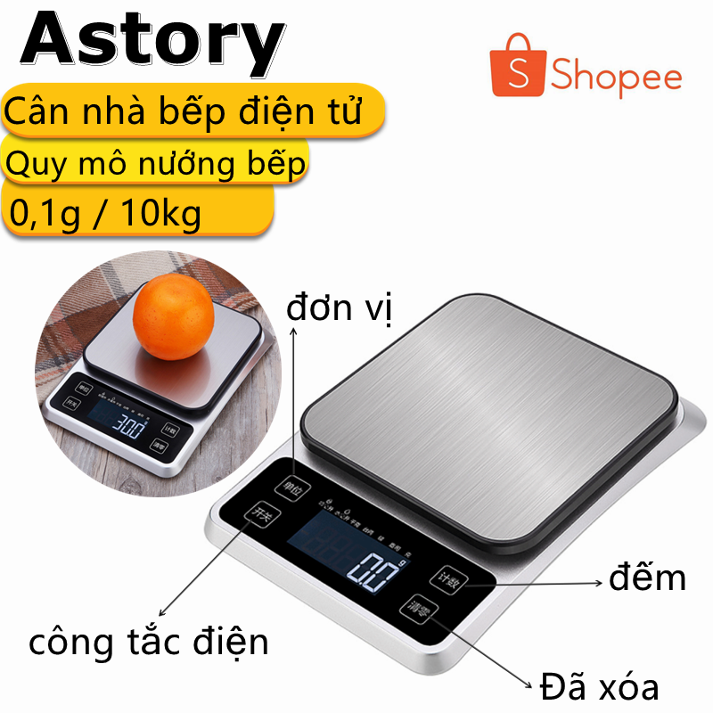 Cân nhà bếp điện tử 0.1g / 10kg Cân nướng quy mô thực phẩm Dụng cụ đo lường quy mô nấu ăn