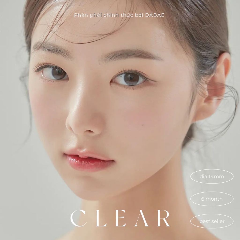 hãng DABAE CLEAR kính áp tròng  Hàn Quốc lens trong suốt chất liệu Silicone Hydrogel / hema có độ cận