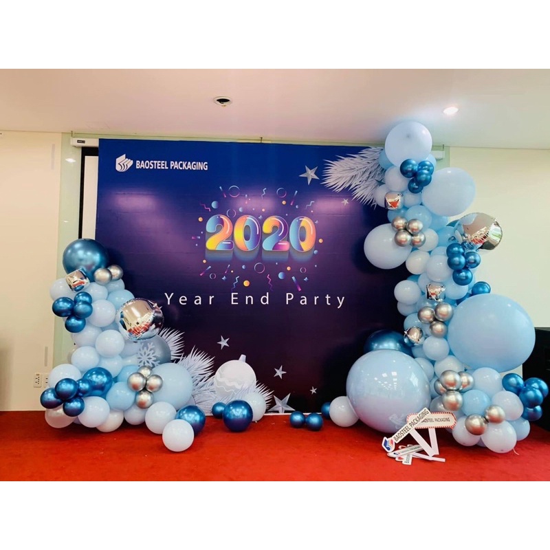 Set Bóng Trang Trí Tiệc Tất Niên END PARTY Tiệc Cuối Năm (Tặng 1Ruy băng 1Bơm Và Keo)