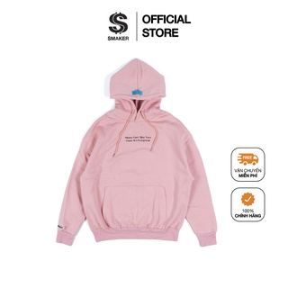 [SMAKER] Áo Hoodie Local Brand chính hãng, màu hồng chất nỉ bông Unisex Outerwears - LOVE IS OVERPRICED HOODIE