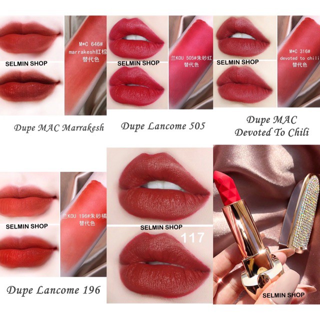 Son kim cương Stunning Queen Matte Lipstick nội địa Trung