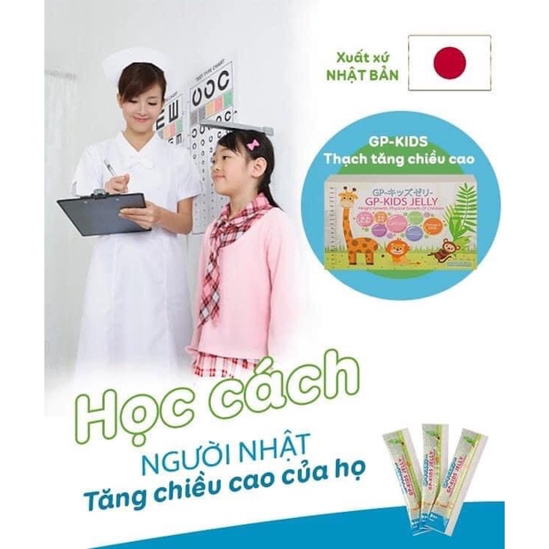 Thạch Gp - Kids Jelly Nhật Bổ Sung Vitamin Hỗ Trợ Phát Triển Chiều Cao, Tăng Cường Hệ Miễn Dịch, Não Bộ Cho Bé