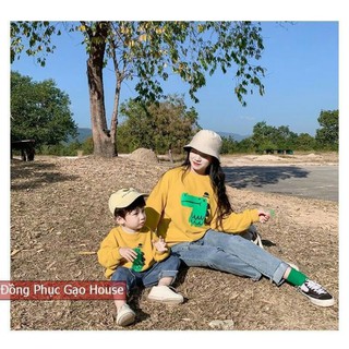 Áo đôi mẹ và bé màu vàng
