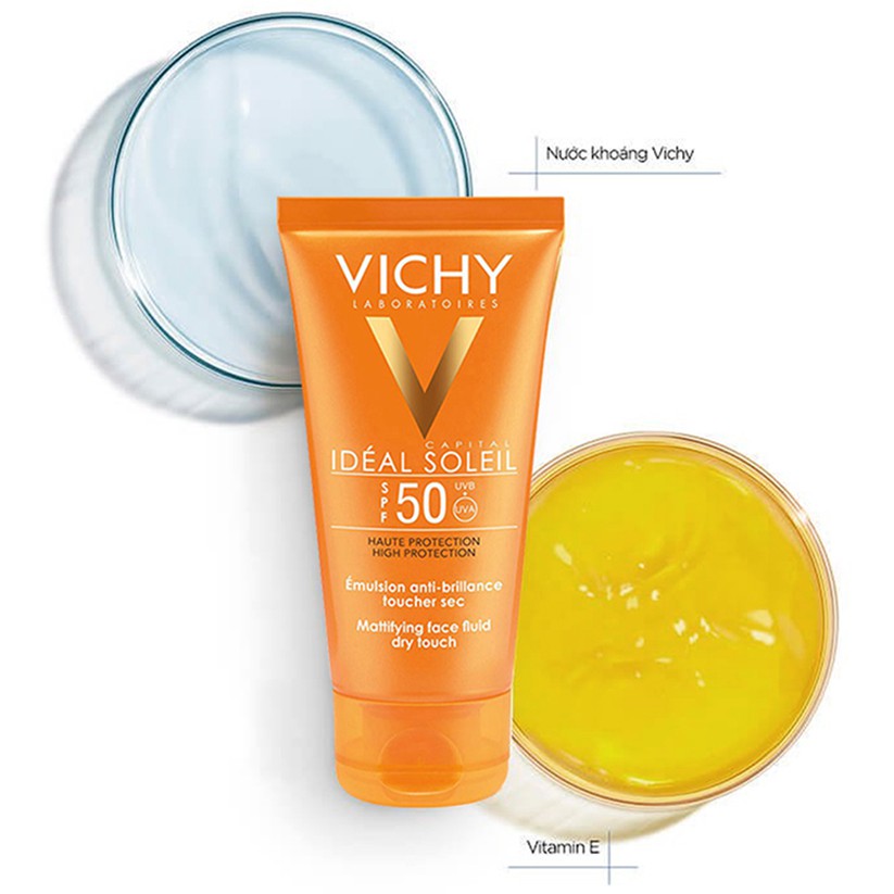 Kem Chống Nắng cho da dầu Vichy Ideal Soleil Dry Touch SPF50 (50ml)