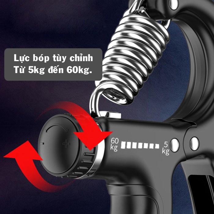 Kìm Bóp Tập Cơ Tay, Kìm Tập Cơ Tay Kìm R Xịn 5-60KG, Găng Tay Tập Thể Thao