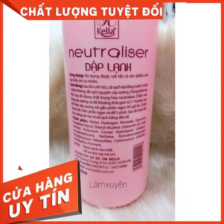 Dập Uốn Lạnh Kella Hồng Chai 1000ml sản phẩm uốn tạo kiểu tóc tự nhiên định hình nếp tóc ,bảo vệ tóc bền đẹp