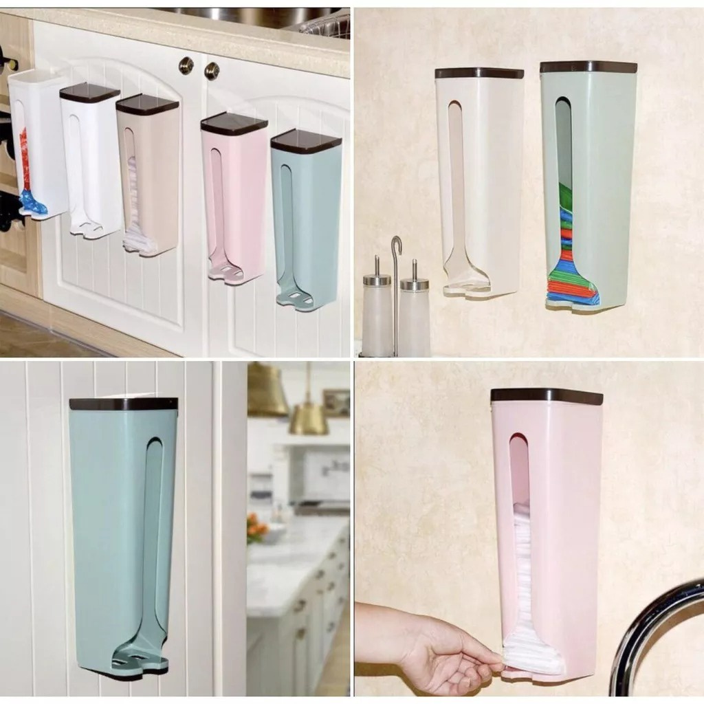 Hộp Đựng Túi Nilong Dán Tường Không Cần Khoan