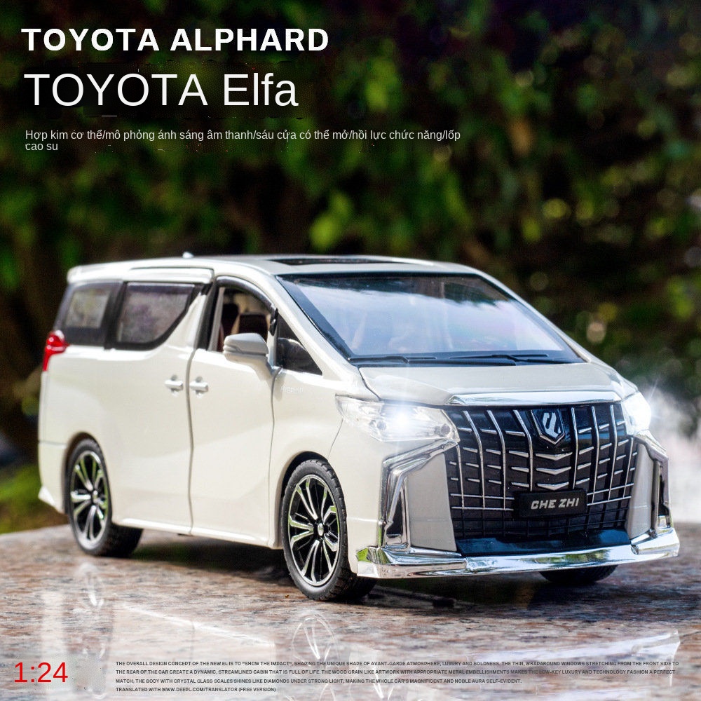 ▫✿☽Mô phỏng ô tô Toyota Alfa trang trí văn phòng cậu bé bộ sưu tập quà tặng đồ chơi trẻ em mô hình xe ô tô hợp kim