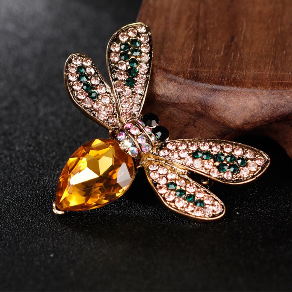 Ghim Cài Áo Hình Chú Ong Đính Kim Cương Giả Thời Trang Cho Nữ