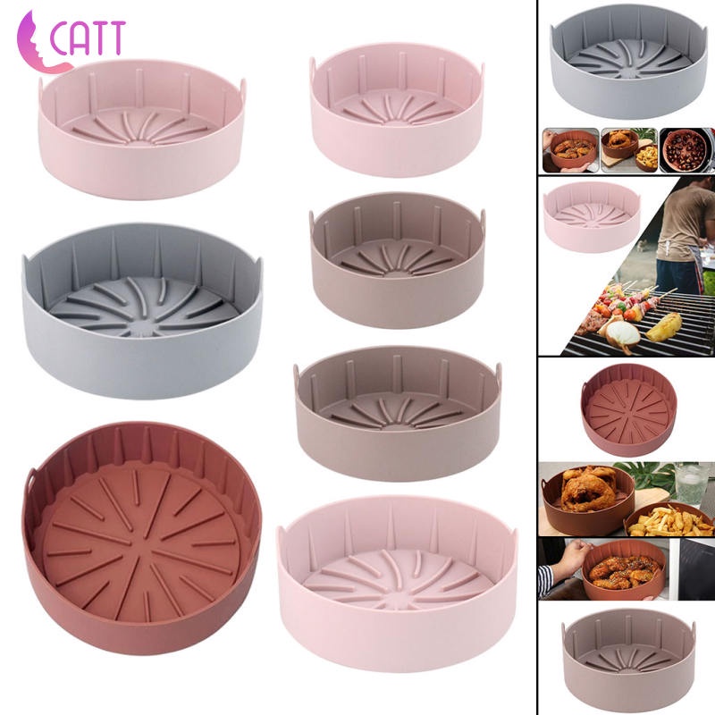 Nồi Chiên Không Dầu Hình Tròn Bằng Silicone An Toàn Thực Phẩm Cho Lò Vi Sóng Pizza 1