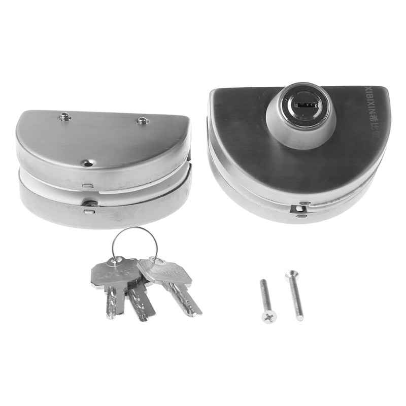 Khóa Cửa Kính Bằng Thép Không Gỉ Thiết Kế Hai Khóa Trượt Tiện Dụng