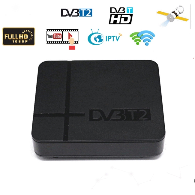 Bộ TV Box DVB-T2 K2 FTA H.264 MPEG-2/4 PVR HD 1080P hỗ trợ xem Youtube