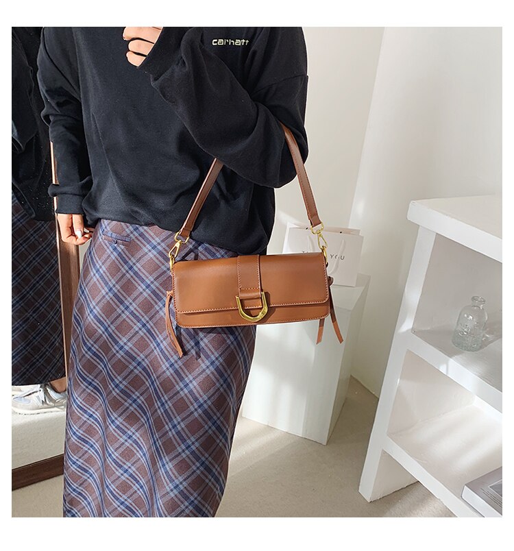 Túi xách JASMIN NOIR bằng da PU phong cách retro thời trang thanh lịch cho nữ