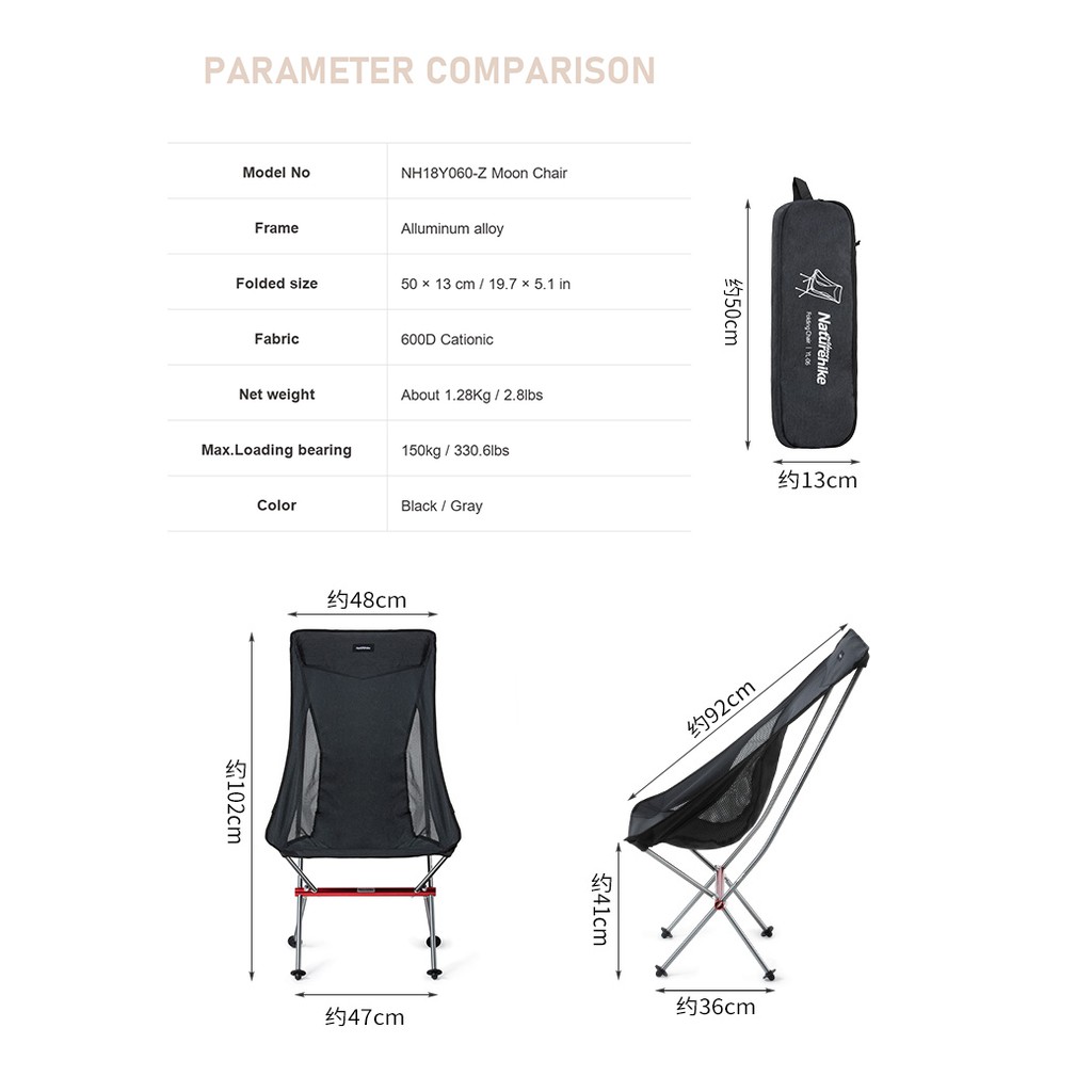 Ghế xếp dã ngoại Naturehike Nh18Y060-Z siêu nhẹ tiện dụng