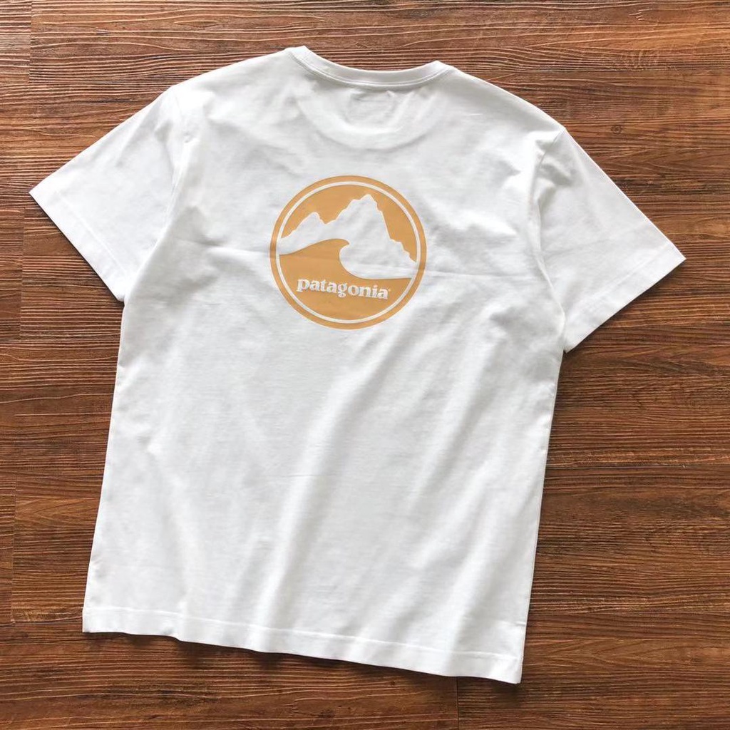 Áo Thun Cotton Ngắn Tay Cổ Tròn Dáng Rộng In Hình Patagonia Back Dashan Thời Trang Unisex