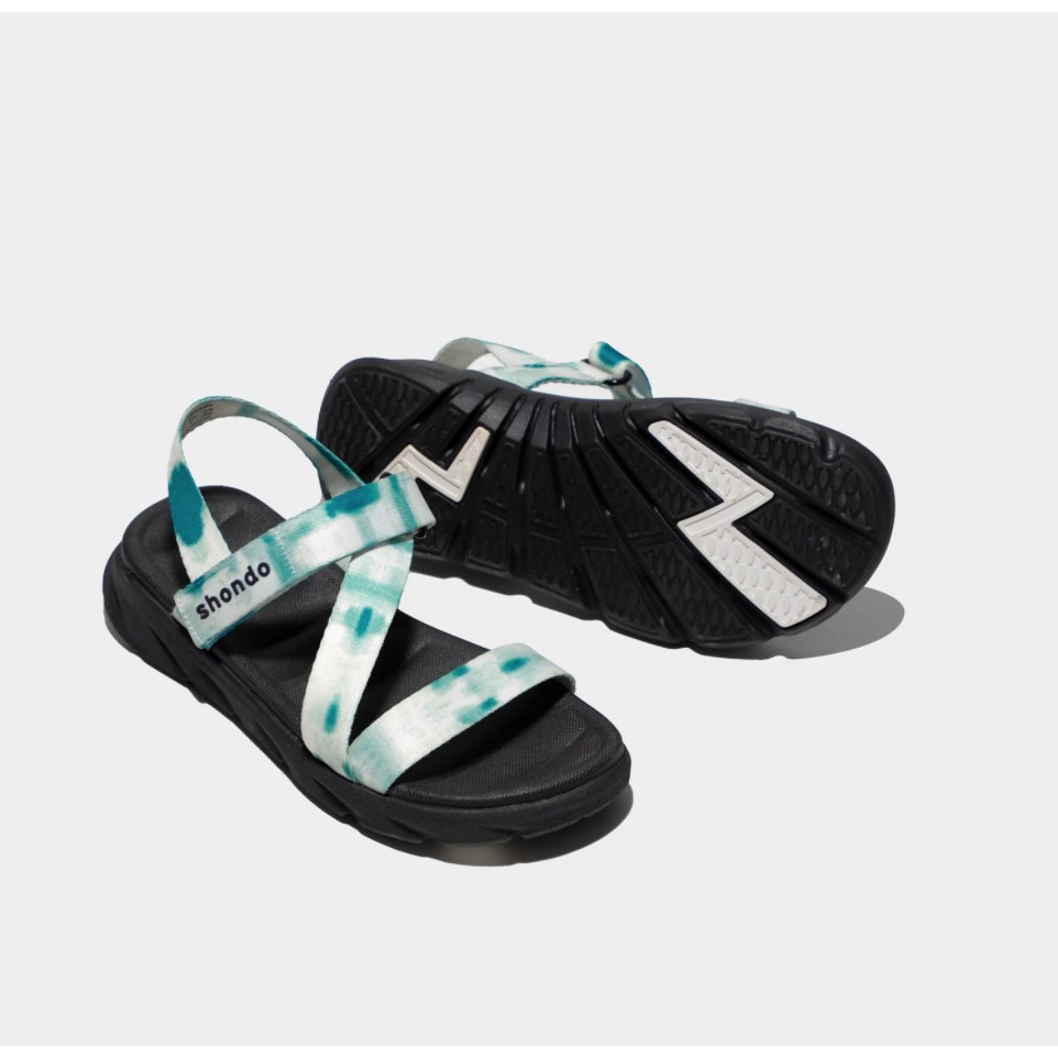 Giày Sandal Nam Nữ Unisex Shondo F6 sport loang xanh khói rêu F6S1043