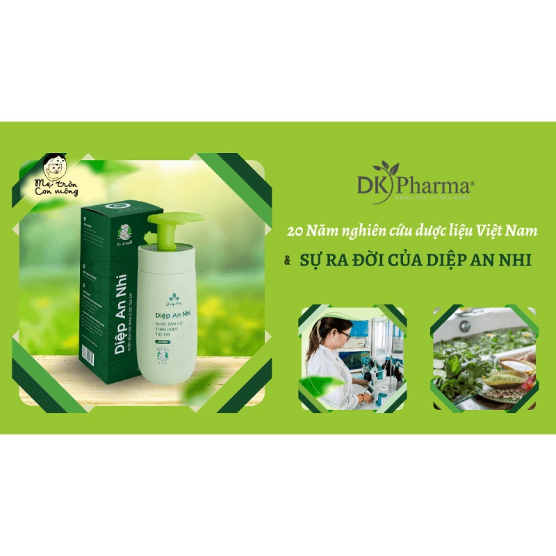 Nước tắm thảo dược Diệp An Nhi - DK Pharma - Chai 220ml Cho Trẻ Sơ Sinh Và Trẻ Nhỏ