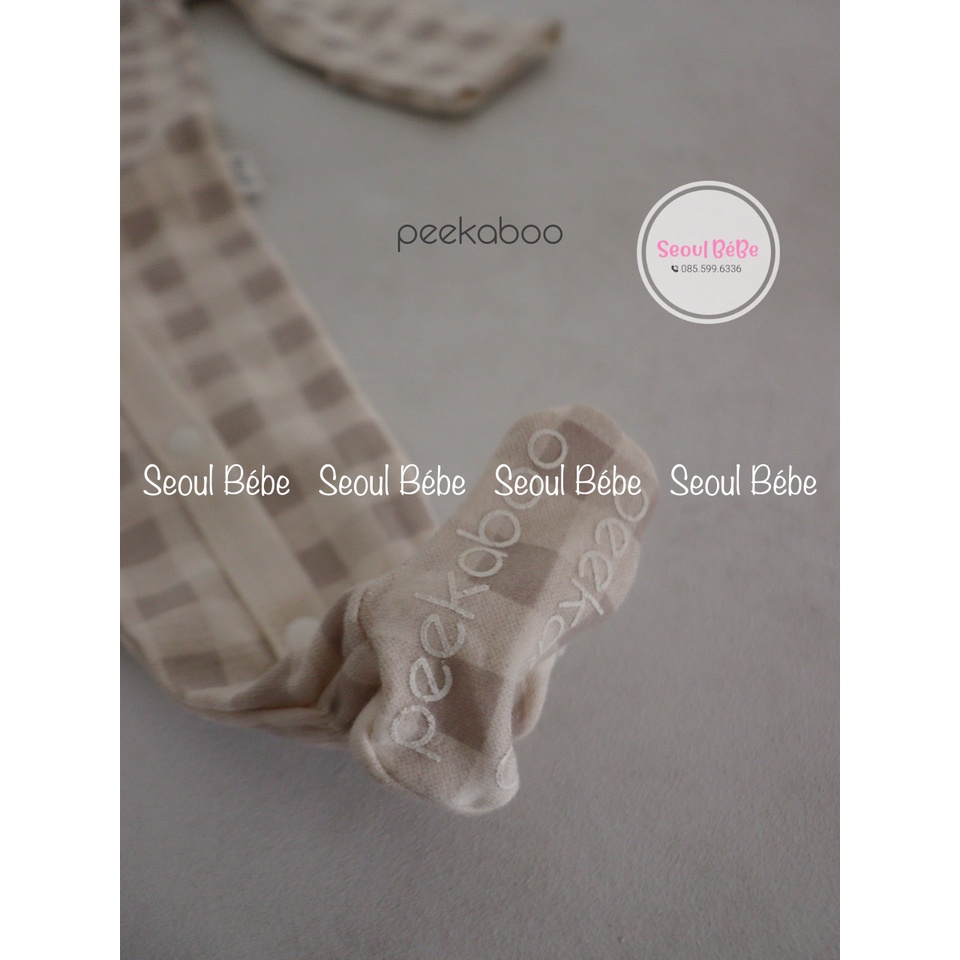 Bộ jumpsuit liền bàn Cony cho bé 0-11kg hãng Peekaboo thu đông 2022