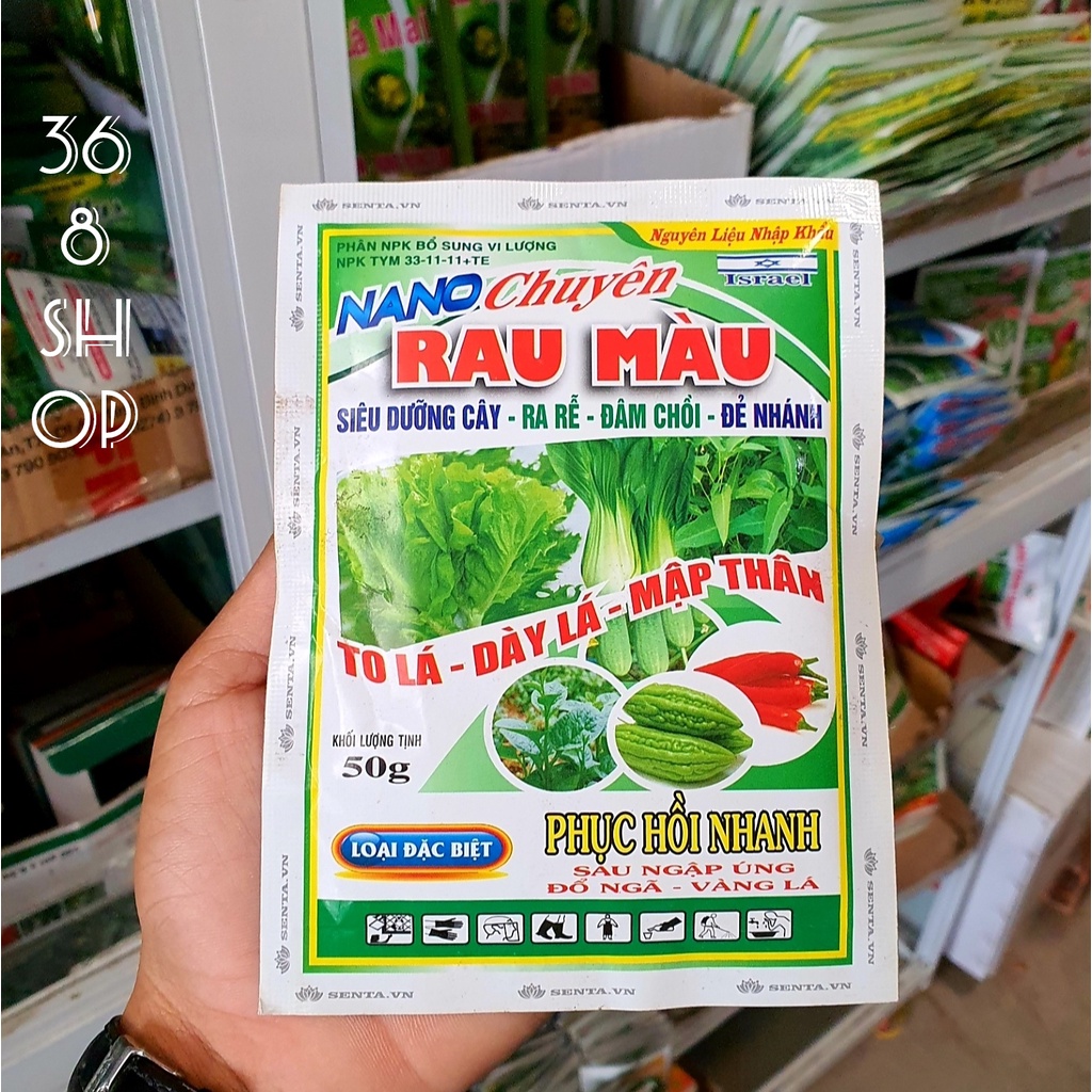 💎Phân bón NPK 33-11-11 +TE Nano 🌱Chuyên rau màu Siêu dưỡng cây, đâm chồi, đẻ nhánh..
