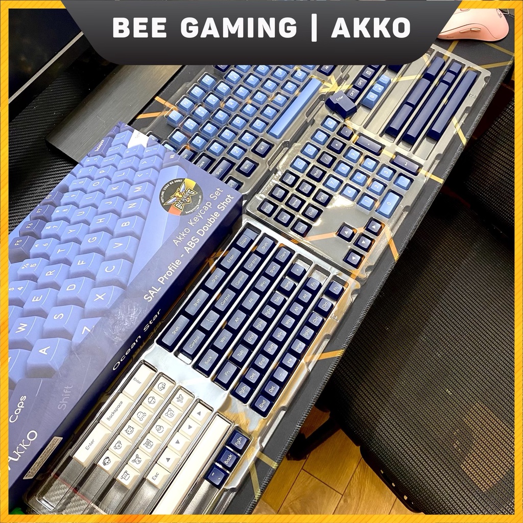Bộ keycap AKKO – Ocean Star (Chất liệu ABS Double-Shot / SAL profile / 195 nút)