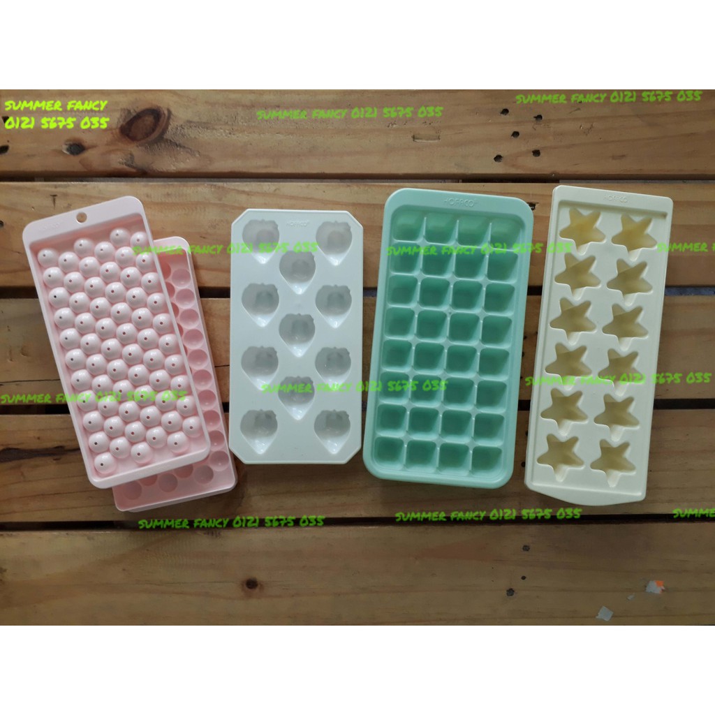 Combo khuôn thạch rau câu / thạch phô mai trái cây / trà sữa/ khay ăn dặm cho bé hình sao, dâu, bi, vuông - Ice tray