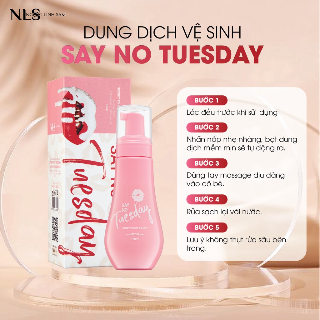 Dung dịch vệ sinh SAYNO TUESDAY NLS làm sạch bảo vệ vùng kín 150ml